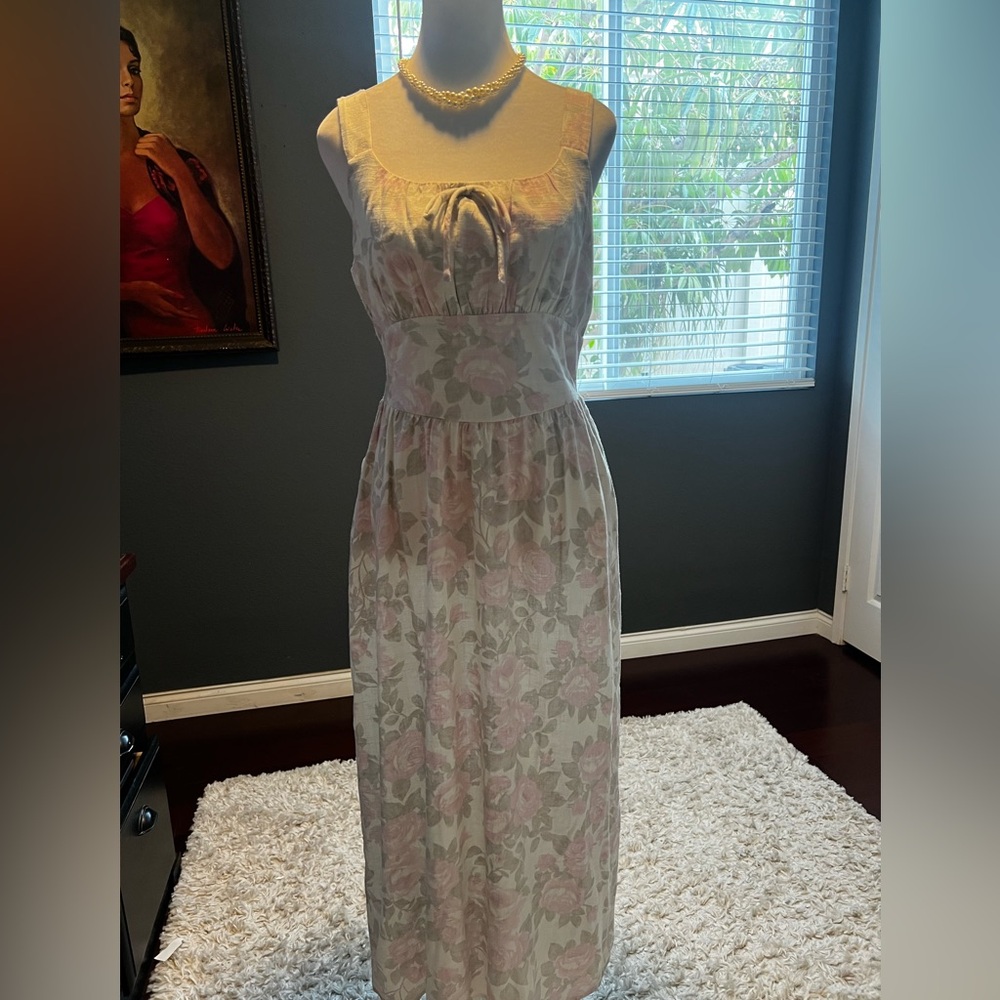 Monteau Floral Maxi Dress - Pink and Cream